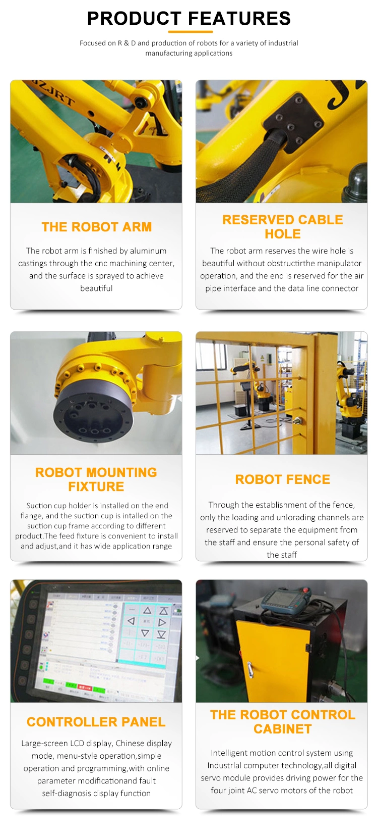 Industrial Robot for Grinding Polishing with CE Certificate Robotic Arm