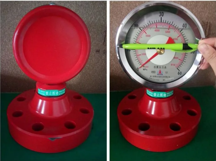 Yk-150/Yk-150f/Yk-150y/Yk-100u Pressure Gauge, Vibration Proof Yk-150f 0-60MPa for Mud Pump, Standpipe and Drilling Use Oteco Model 7 Pressure Gauge