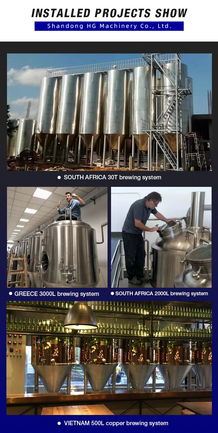 Stainless Steel 500L 1000L 2000L Conical Beer Fermentation Tank Jacketed Beer Fermenter Beer Brewing Fermenting Equipment